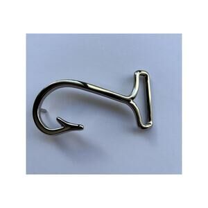 Silver Fish Hook Belt Buckle Fisherman Fishery Fishing
